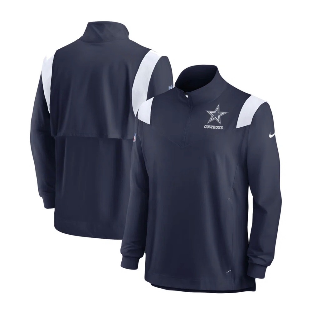 NWT Nike Dallas Cowboys XL Sideline Coach Chevron Lockup Quarter Zip Pullover